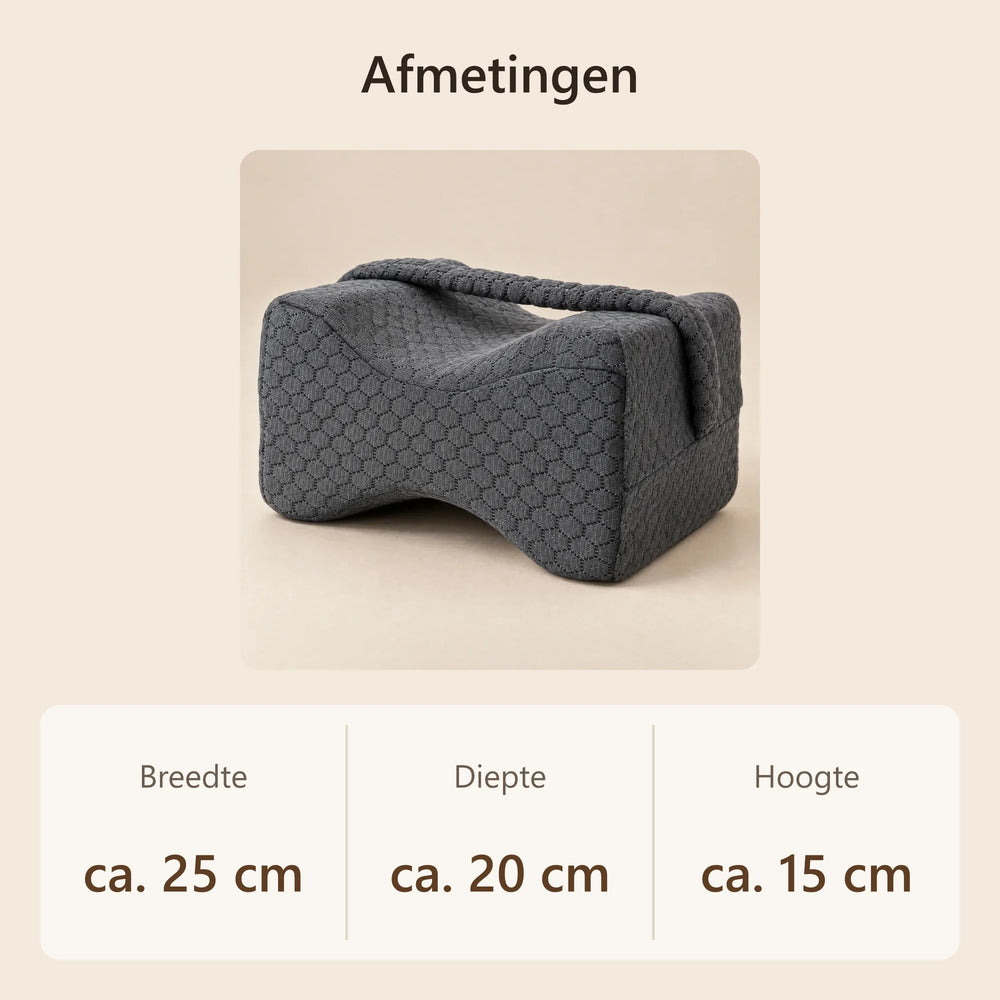 Afmetingen van het kniekussen: ca. 25 × 20 × 15 cm