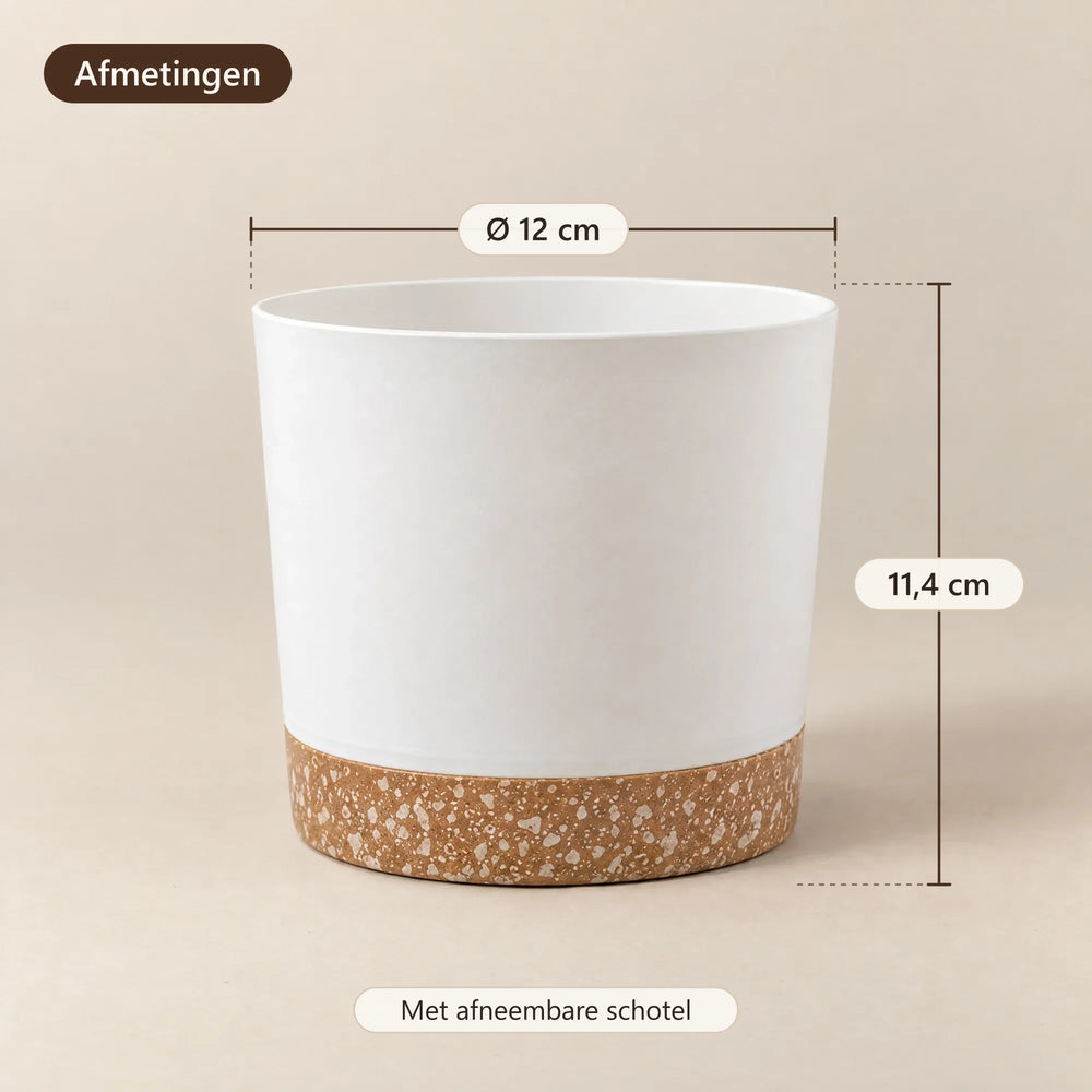 Afmetingen van de pot: Ø 12 cm, 11,4 cm hoog