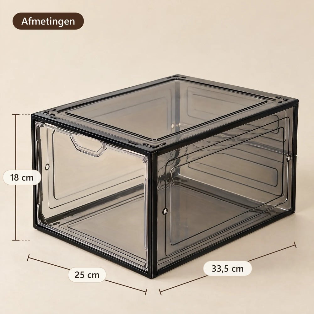 Afmetingen van de schoenendoos: 33,5 × 25 × 18 cm