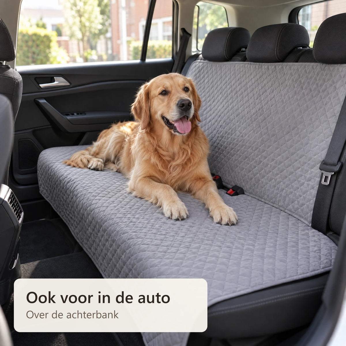 Beschermer op de achterbank van een auto