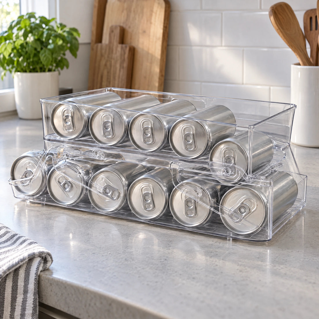 Blikjesdispenser voor de koelkast