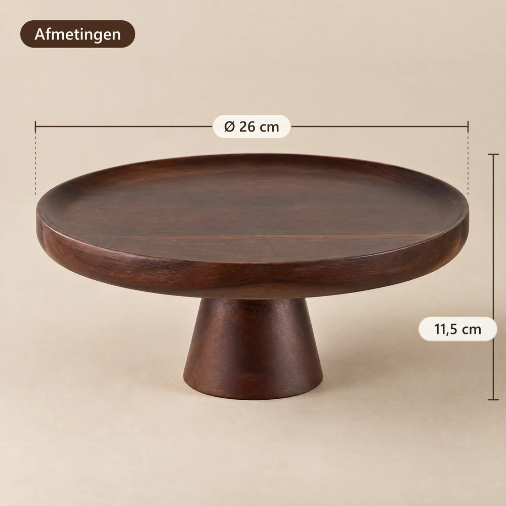 Afmetingen van het taartplateau: Ø 26 cm, 11,5 cm hoog