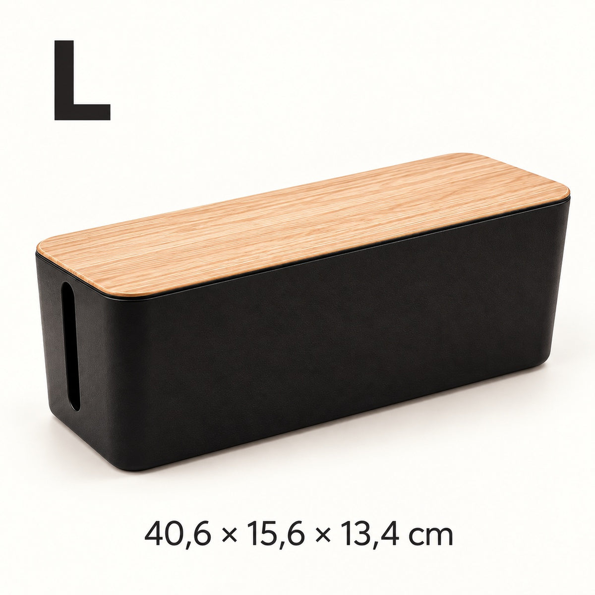 Kabelbox maat L: 40,6 × 15,6 × 13,4 cm