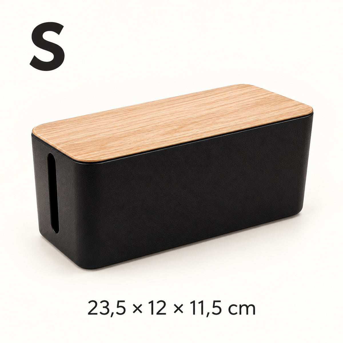 Kabelbox maat S: 23,5 × 12 × 11,5 cm