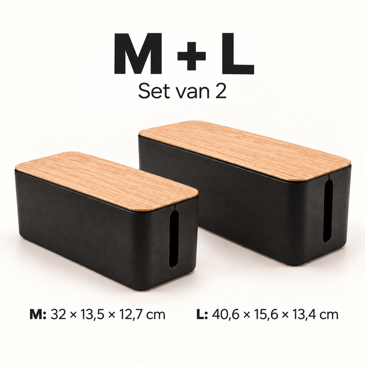 Set van 2: kabelbox maat M en maat L