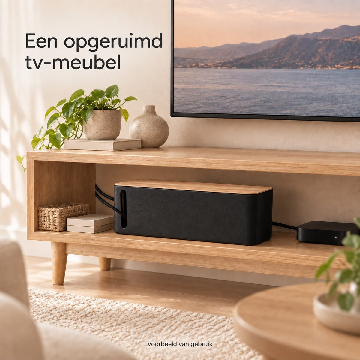 Kabelbox in een tv-meubel