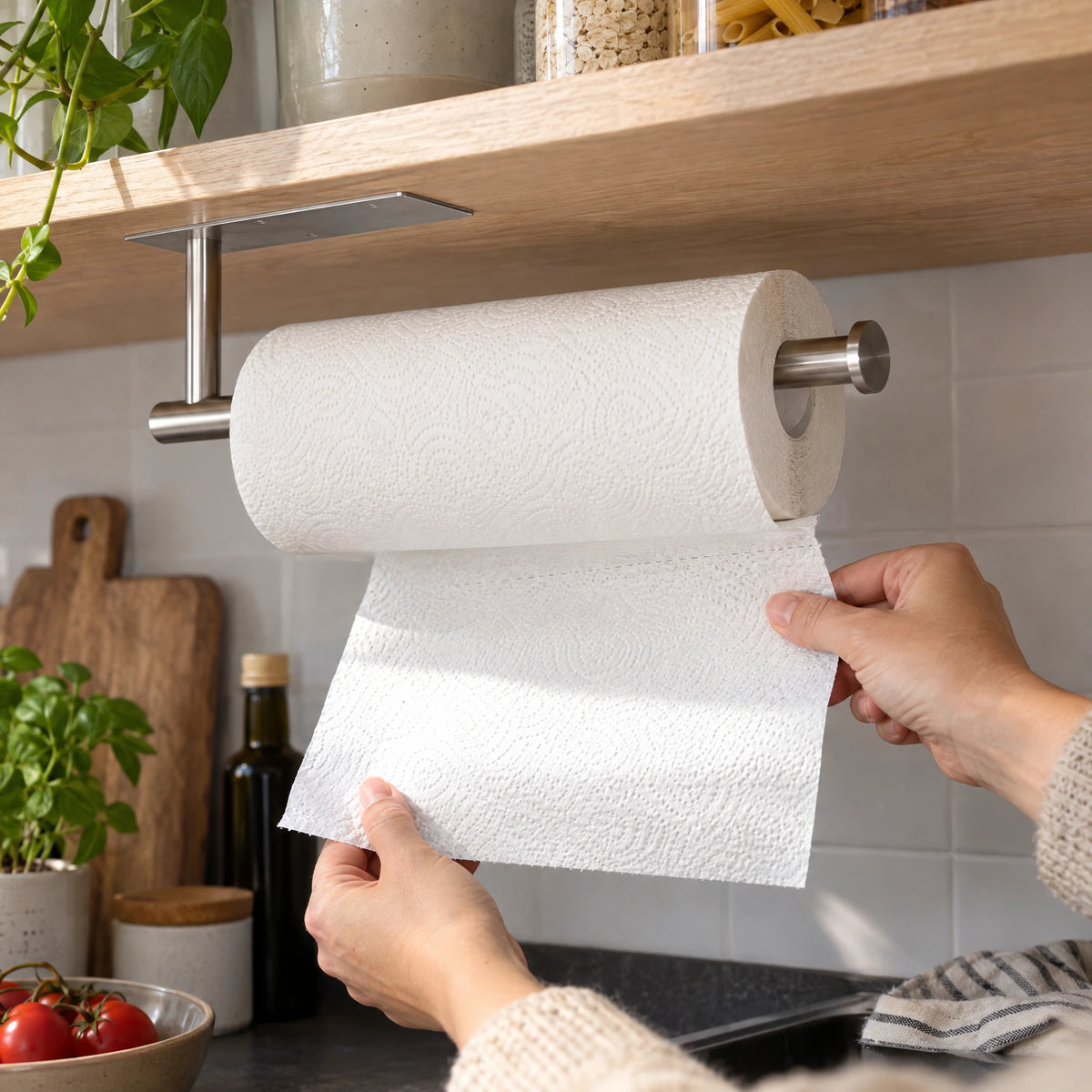 Keukenrolhouder voor onder het keukenkastje