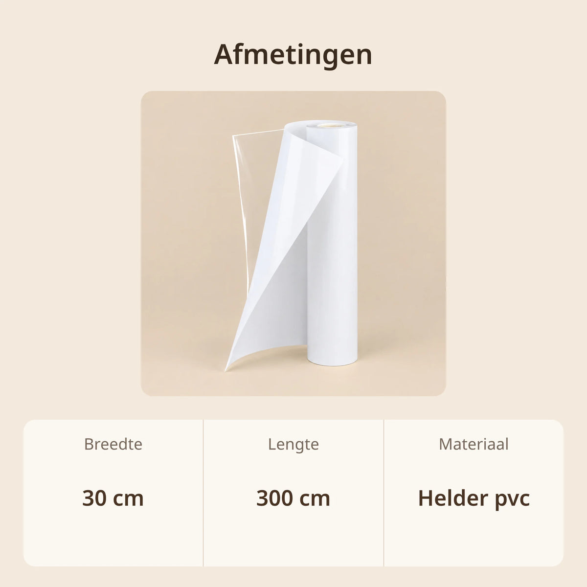 Afmetingen krabbescherming voor bank: rol transparante folie van 30 cm breed en 300 cm lang
