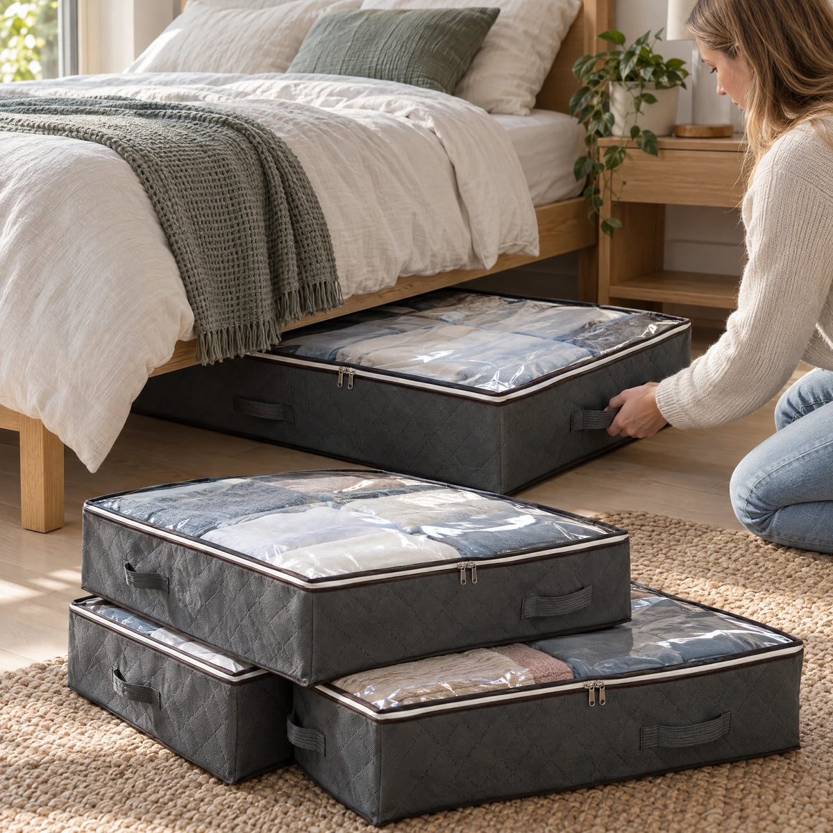 Onderbed opbergtassen – set van 4