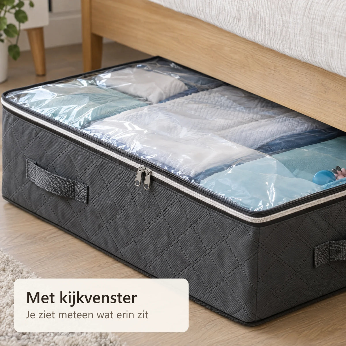 Close-up van het venster, de rits en het handvat