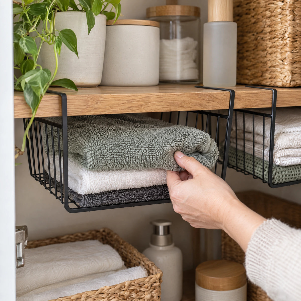 Hangmand voor onder de plank – set van 2