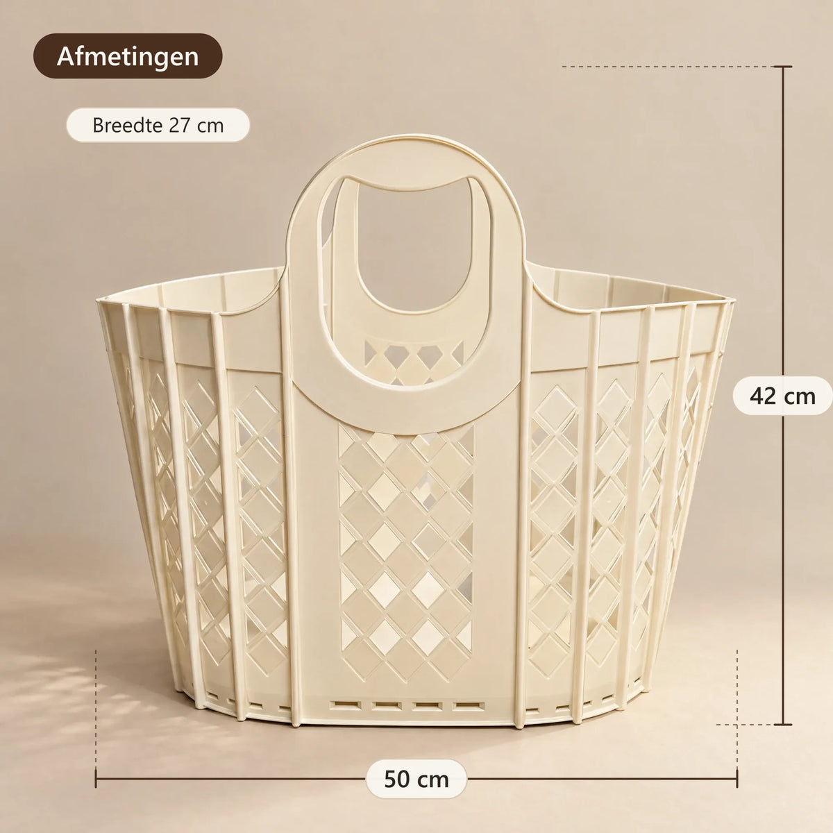 Afmetingen van de wasmand: 50 × 27 × 42 cm