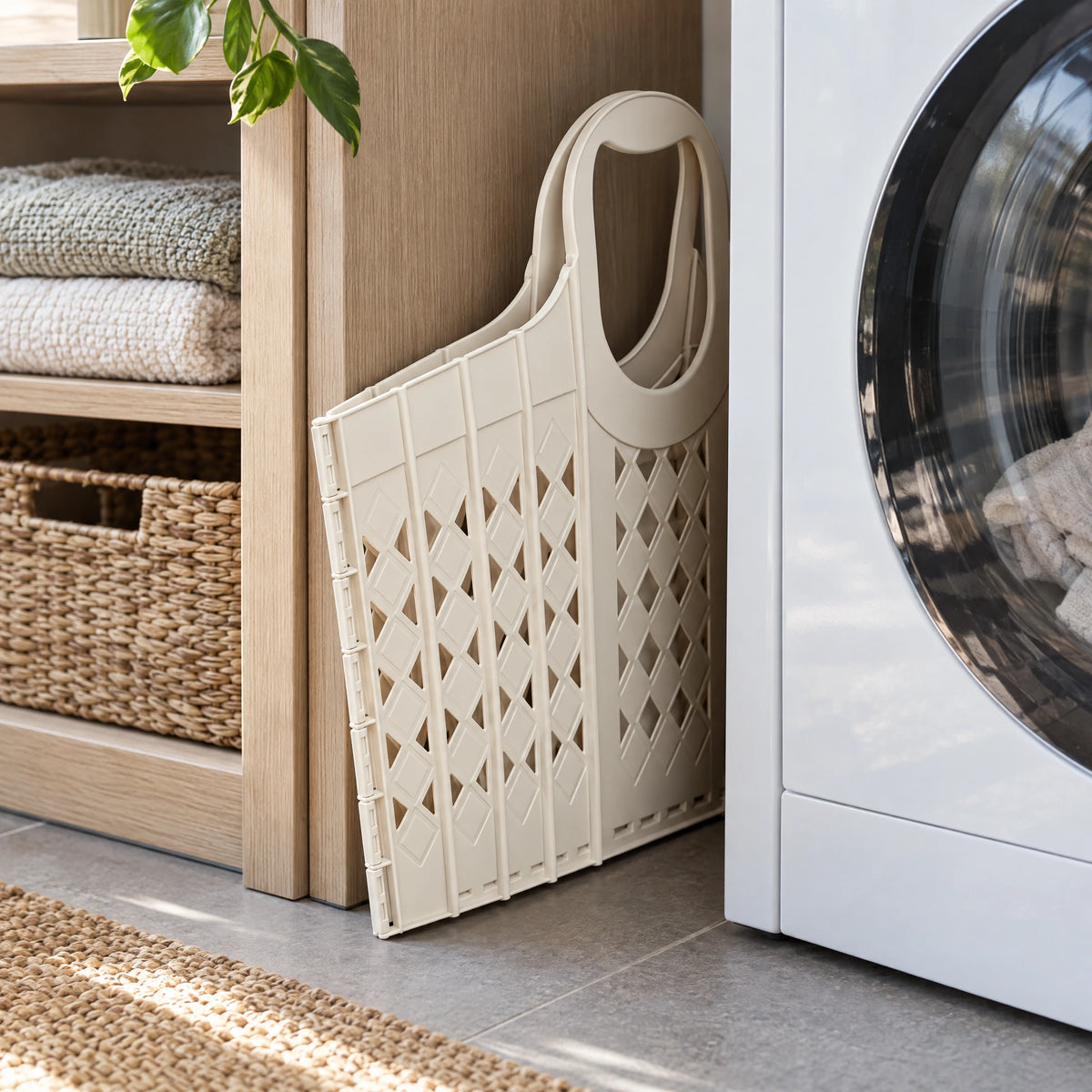 Opvouwbare wasmand met handvatten