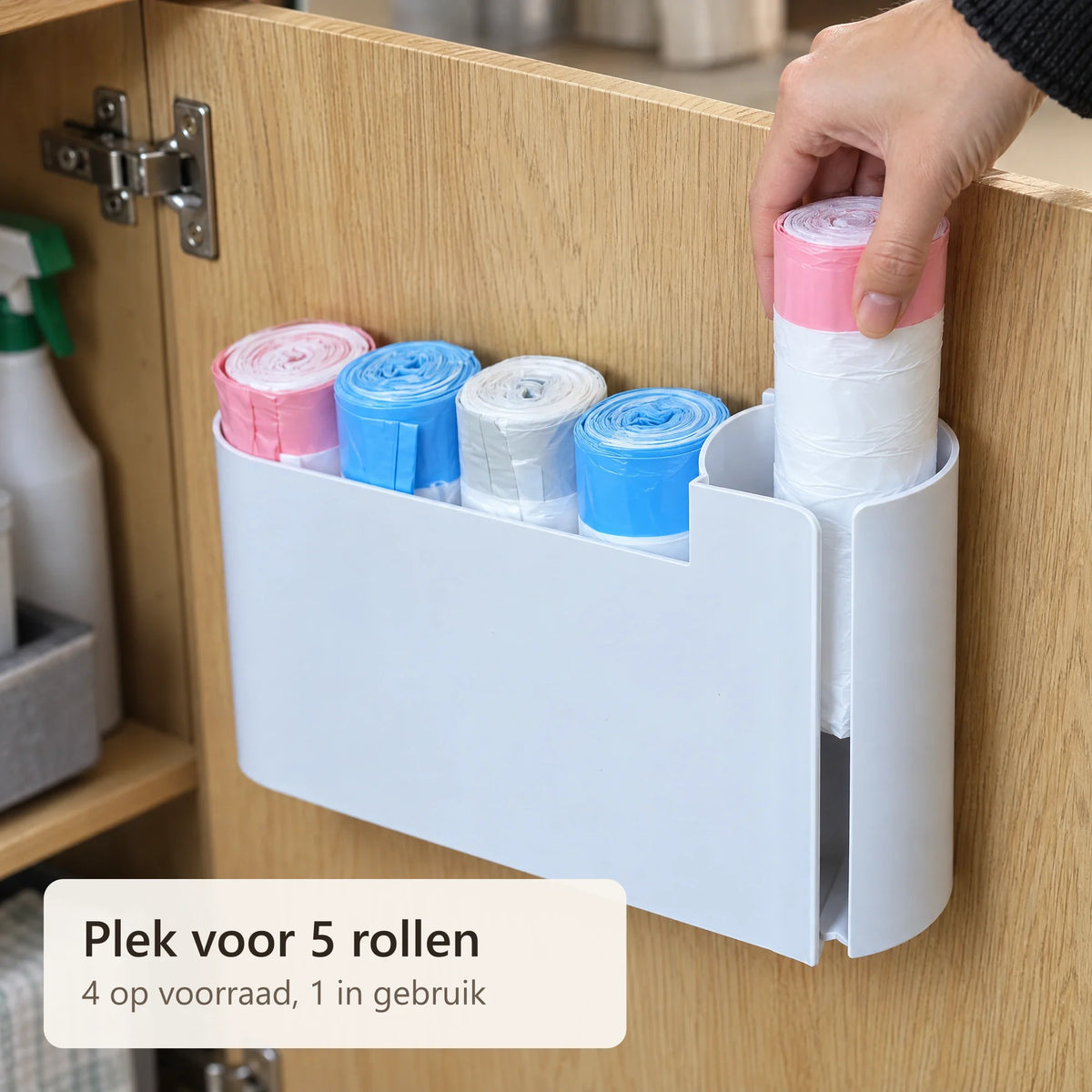 Een nieuwe rol wordt in het ronde vak geplaatst